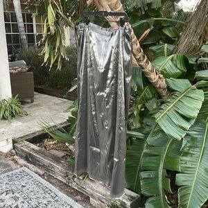 Vintage JR nights by Caliendo silver maxi skirt.